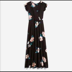 Black Floral Maxi Dress